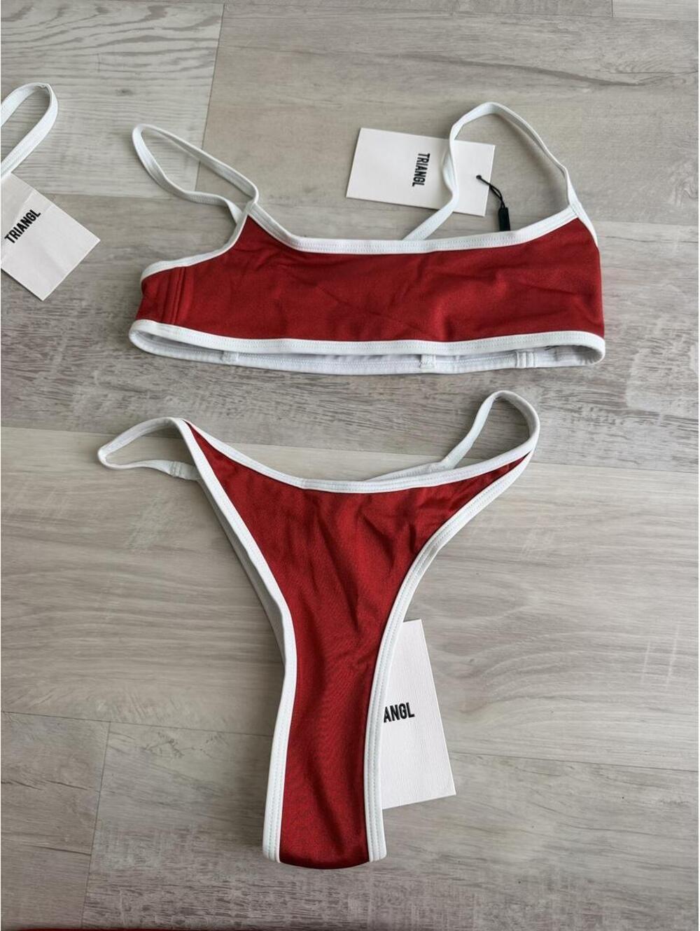 Triangl Women's Red Bikinis-and-tankini-set